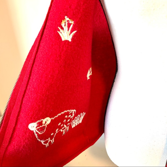 LISA INTERNATIONAL Boiled Wool Sheep Vest—SZ. LG - Picture 4 of 14